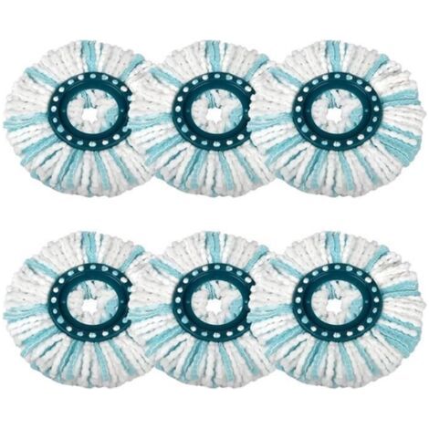 (Blanc)Têtes de rechange pour Leifheit Clean Twist/Clean Twist Disc Mop Ergo vadrouille à disque, vadrouille microfibre pour tous les sols (1/4)