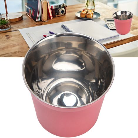Tasse à café miniature en acier inoxydable 304, petite capacité (80 ml), double paroi, rose. (1/5)