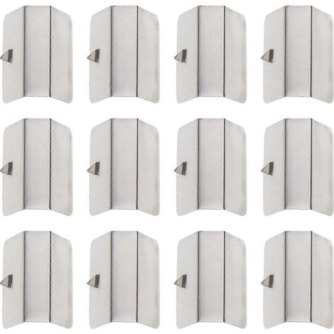 Lot de 12 clips de déflecteur de pluie et de vent utiles et durables en plastique-2X2cm-Silver (1/3)