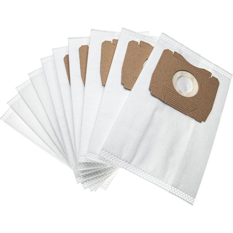 vhbw 10x sacchetto compatibile con AEG Colore - Vampyrino aspirapolvere - in microfibra, small, 23,9cm x 15cm, bianco