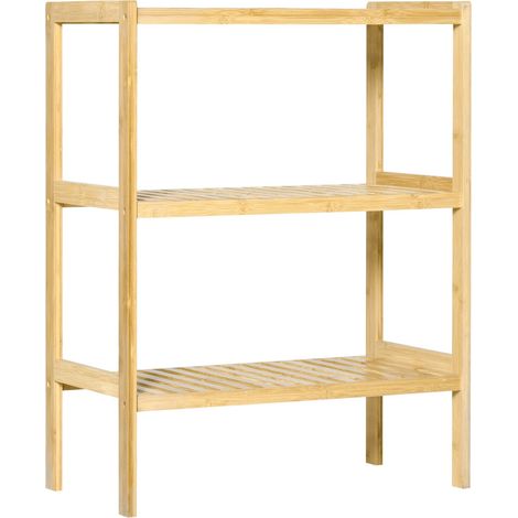 Estanteria de bano estanteria de pie con 3 niveles estanteria de bambu estanteria de cocina para bano cocina salon pasillo natural 62 x 33 x 80 cm 202104627 202104627 202104627 (1/5)