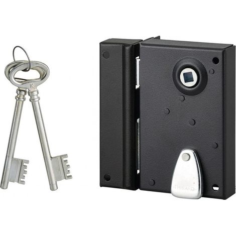 Serrure en applique verticale pour porte d'entree droite