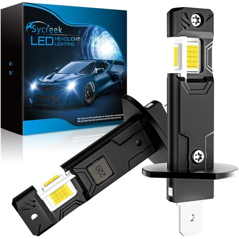 LED H1 36000LM 90W, Ampolla LED H1 6500K, Pulsanti 3 facce, CANBUS (1/5)