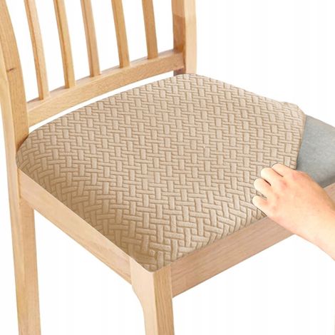 COPRISEDILE 40x40cm BEIGE ELASTICO JACQUARD [60-Z1-BZ]