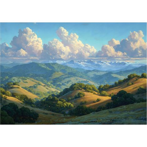 Fototapete Landschaft Berge – Moderne Großformat Wandtapete 150x105 cm – Für Wohnzimmer & Schlafzimmer