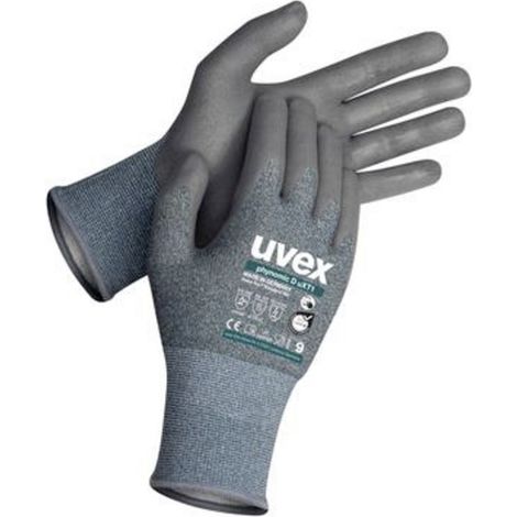 uvex 6078111 60781 HPPE, Glasfaser, Polyamid, Elasthan, Carbon Schnittschutzhandschuh      1 Paar