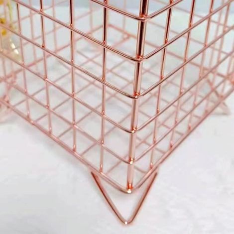 PETIT MEUBLE DE RANGEMENT - CASIER - PANIER Bac de stockage de grande capacité Résistant style-Rose Gold 1 (1/4)