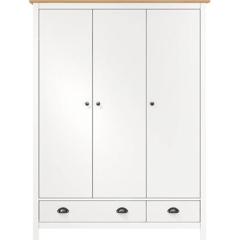 Maison Exclusive - Armario de 3 puertas Hill Range madera pino bl (1/5)