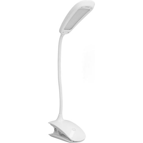LED-Klemmtischlampe, USB-aufladbar, 3 Helligkeitsstufen per Touch-Bedienung, faltbar, flexibel, Schwanenhals, Leselampe für Studentenwohnheime (1/5)