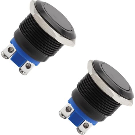 1 Interrupteur à bouton-poussoir, métal, étanche IP65, 22mm, pour tableau de bord, véhicule