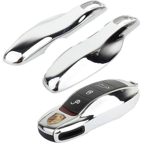 Guscio ricambio chiave-argento cromato per Cayenne, Macan, 911 Carrera (dono) (1/5)