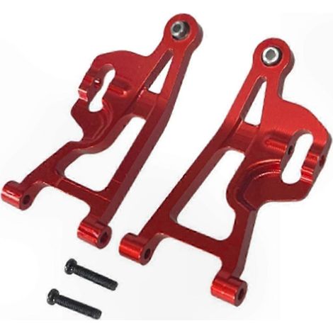 Bras de suspension inférieur avant pour voiture RC - Pièces de rechange rouges, compatible modèles échelle 1/14, kit de remplacement amélioré (1/5)