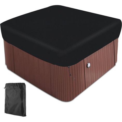 Couverture de bain à remous, carrée, couverture de spa extérieur anti-UV,couvertures de spa pour bain à remous, protection anti-poussière pour piscin (1/5)