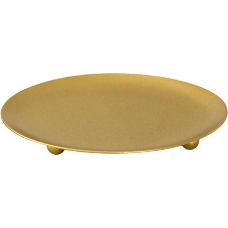 Bougeoir pour bougie pilier, idéal pour un dîner aux chandelles ou une table de fête. Auréolé, 10 cm x 1,5 cm. (1/5)