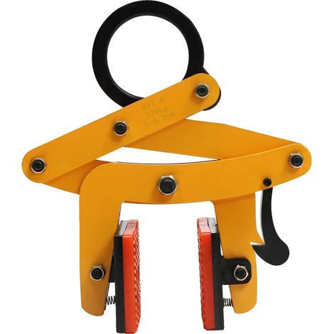 Pince de tirage de palette, capacité de 705,6 lbs, ouverture de mâchoire réglable, Jaune, 320 Kg (1/2)