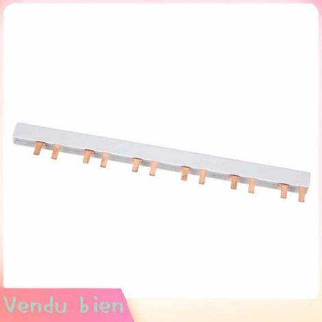 Barre Omnibus en Cuivre de TYPE Broche 63A, Barre Omnibus en PVC à Haute conductivité pour Disjoncteur, 2 Pièces (1/4)