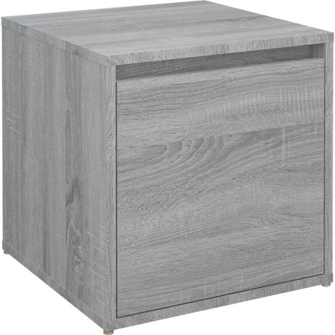 Maison Exclusive - Cajón taburete madera contrachapada gris Sonom