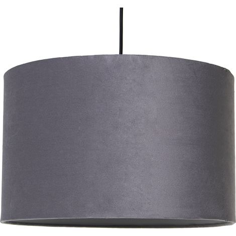 Plafonnier en Métal Écran Velours Gris, 1Xe27, Max.40 °38X24 Cm, Câble:100 Cm (1/5)