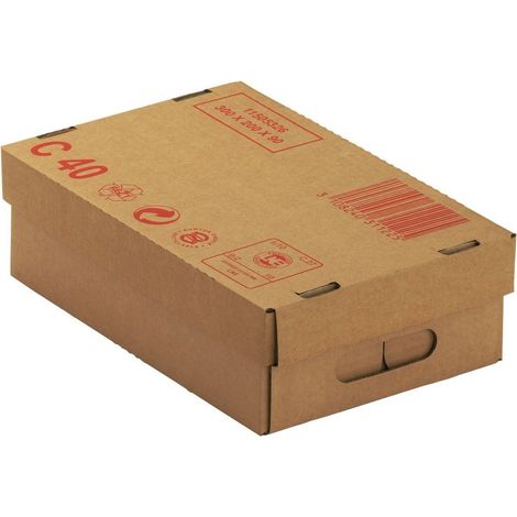 Couvercle pour caisse carton palettisable C40 300 x 200 x 40 mm - COLIS 50 COUVERCLES (1/5)