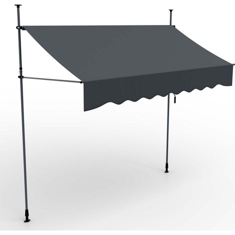 Auvent pour balcon et terasse 300x120cm rétractable avec manivelle réglable en hauteur (1/5)