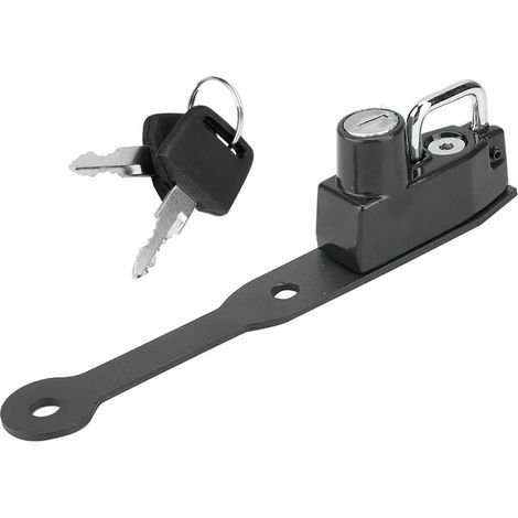 Diebstahlsicheres Motorradhelmschloss, linke Seite, passend für CBR400R CBR500R CB500F (schwarz) (1/5)