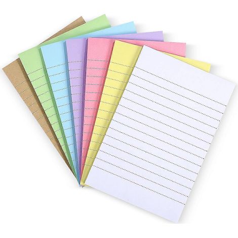 Blocs-notes STOBOK 7, autocollants, papier couleur bonbon, blocs-notes à rayures croisées