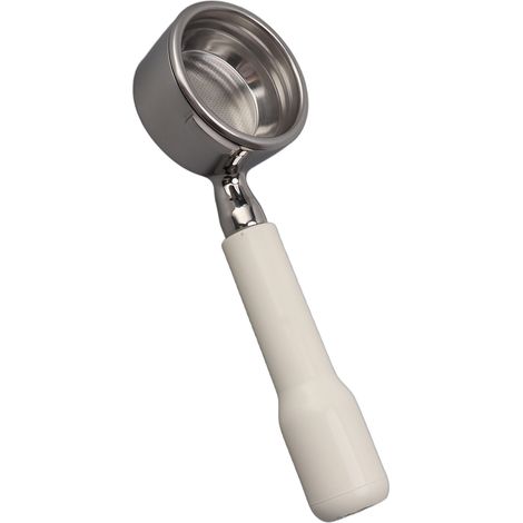 Porte-filtre 58 mm sans fond en acier inoxydable, avec poignée ergonomique à 2 oreilles, accessoire pour machine à café GAGGIA BABY EVOLUTION blanc (1/5)