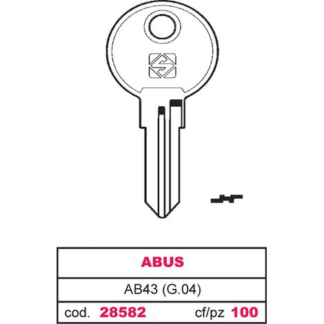 Silca chiave asc ab43 (g.vae 0) abus (20 pezzi) - Silca
