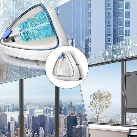 Nettoyeur de vitres magnétique double face pour usage domestique - épaisseur adaptée3-8 mmVerre à simple vitrage
