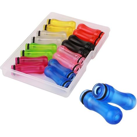 16 Pcs Drip Tip, 510 Thread Atomiseurs de 24.5 mm de long (Mélange de 8 Couleurs) Atomizer Dripper, Capuchon de poussière.