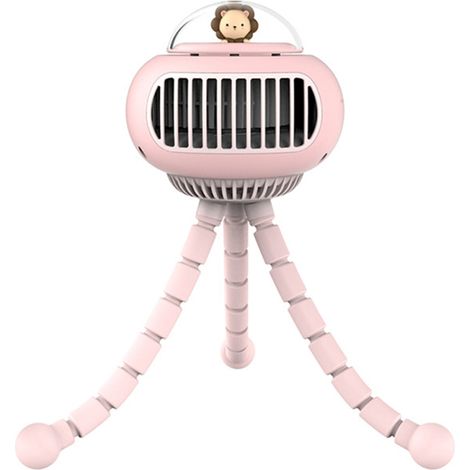Ventilateur sans pales sans fil – 4 vitesses, oscillation 130°, batterie 3600 mAh, flux d’air puissant – Avec clip, pour poussette, vélo enfant