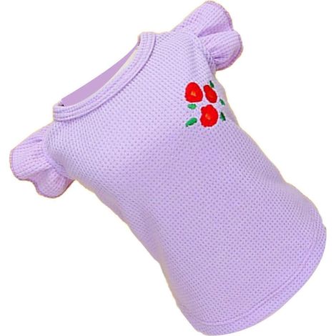 Chemise pour chien respirante, douce et confortable, gilet à manches volantées pour animaux de compagnie, vêtements d'été pour animaux de compagnie au quotidien. (1/2)