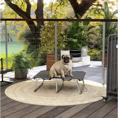 Letto per cane pieghevole, robusto e confortevole, fino a 10 kg, 71 x 58 x 20 cm, grigio OKMYHOME (1/5)
