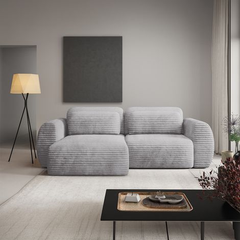3-Sitzer-Wende-Ecksofa mit Bettkasten Camilla Hellgrau