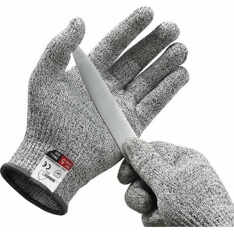 Paire de Gants Anti coupures - Tout Simplement la Meilleure Protection Qui Existe Contre Les coupures du Quotidien (Cuisine, Jardinage, Bricolage) - Protection de Niveau 5 (Large), (1/4)