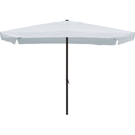 Ombrellone Rettangolare da Giardino 2x3 m Palo Ø48 mm Struttura in Acciaio Esterno Bianco