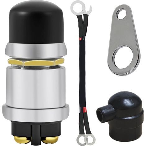 Commutateur imperméable de démarrage momentané de bouton poussoir 12V 50A pour voitures Tracteur de camion RV Démarreur de moteur de corne de piste de bateau 1 PCS (1/5)