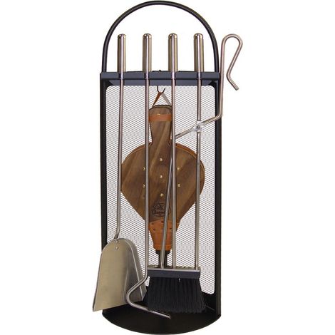 IMEX-10018 Juego chimenea Arco-Malla utiles inox + fuelle [imex-10018]
