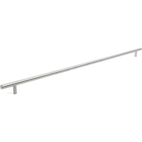 tirador para armario o cajón de acero inoxidable. acabado inox mate. modelo pireo distancia 96 distancia 640