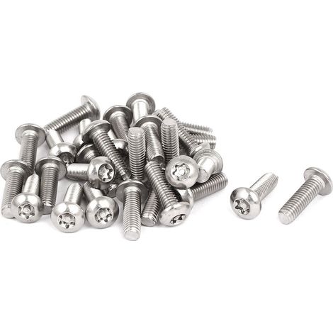 30pcs M5x16mm Vis Inviolable Tête Bombée Torx Bouton Sécurité (1/4)
