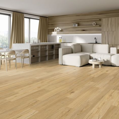Gerflor – Lame de sol PVC clipsable effet bois – Sous-couche acoustique intégrée – Résistante aux chocs et rayures – Compatible pièces humides