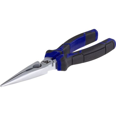 Pince à Bec plat Longueur 200 mm en Acier Chrome Vanadium Mâchoires dentées, Arêtes de coupe trempées intégrées NOYON ET THIEBAULT (1/5)
