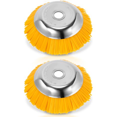 Wolketon Cepillo de malezas 1-4pcs otro cortacésped cepillo de nylon accesorio 25.4x200mm -Paquete de 2