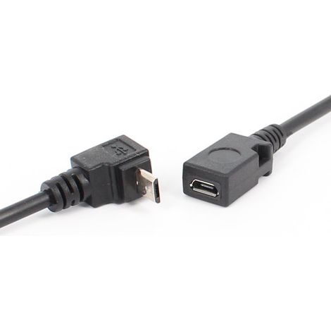 90-Grad-Mikrowellen-Verlängerungskabel (Stecker auf Buchse) mit Winkelstecker / L-förmiges Daten- und Ladekabel für Android-Handys (1/5)