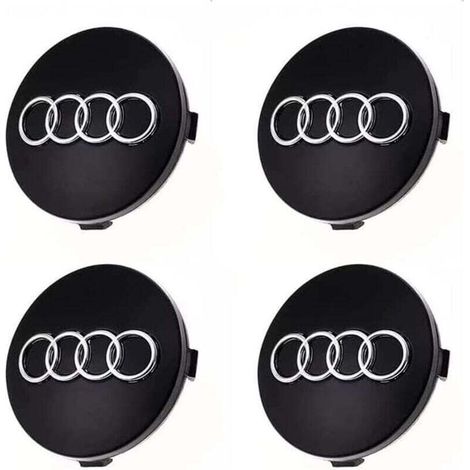4 pièces Cache Moyeux pour Audi 60mm Centre Roue ABS Accessoires de Voiture (1/3)