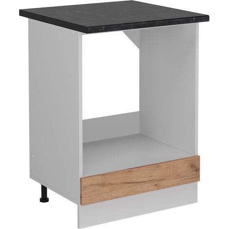 Herdumbauschrank  R-Line, Goldkraft Eiche, 60 cm AP Anthrazit, Vicco