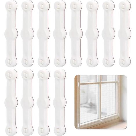Bardusch Lot de 12 moustiquaires de fenêtre, mousticaire, alternative à aimant moustiquaire fenetre, accessoires autocollants, installation facile (1/5)
