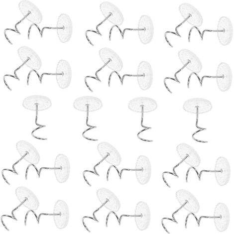 Wakauto 50 Clous spiralés en plastique transparent pour la fixation (1/5)