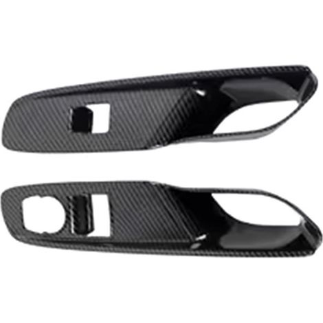 1 pair of window lift switch covers suitable for 20-22 left-hand drive Chevrolet Corvette C8 vehicles (1/5)