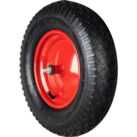 Rad für Schubkarre Strend Pro Premium Fortis BLACK aufblasbar, Ersatz, mit Achse (1/3)